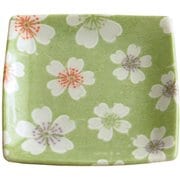 日本製 プチ風水・盛塩小皿（角型） さくら
