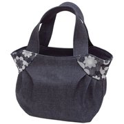 日本製 岡山デニム マーガレット（peaceトート〔アオリ手提げ〕） ネイビー