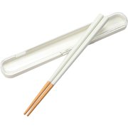 0601-0053 [BENTO STORE 木製箸 18cm （ケース付き） ミルキーホワイト]