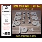 HAD148022 1/48 ディティールアップパーツ ウラル 4320 トラック ホイールセット (キティホーク用) [プラモデル用パーツ]