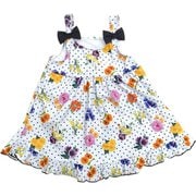6813602-140 [OrangeBonbon FlowerDot ワンピース キッズ 140cm オフシロ]