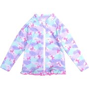 6813621-130 [OrangeBonbon キラフワユニコーン ラッシュガード キッズ 130cm ピンク]