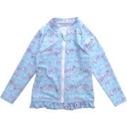 6813624-110 [OrangeBonbon jewelryシェル ラッシュガード キッズ 110cm ブルー]