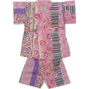 あじさい 甚平 キッズ 100cm ピンク 6813701-100