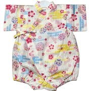 うさぎと桜 ロンパース 70cm オフシロ 6813708-70