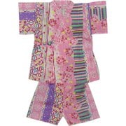 ベビー(baby)甚平(じんべい)90cm あじさい柄 ピンク 6813704-90