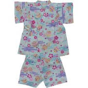 うさぎと桜 甚平 BABY 90cm ブルー 6813705-90