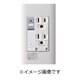 PTC-A15WE [プレトラックコンセント 樹脂製プレートタイプ アース付きダブルコンセント アラーム]