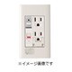 PTC-BA15WE [プレトラックコンセント 樹脂製プレートタイプ アース付きダブルコンセント アラーム+遮断]