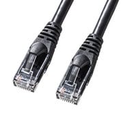 LANケーブル 0.5m CAT6A 柔らかい ブラック 爪折れ防止 難燃素材 PoE対応 より線 UTP ストレート結線 RJ45 KB-T6AY-005BK