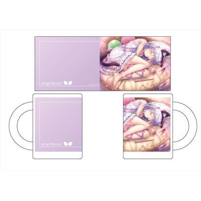 Angel Beats！ マグカップ ベッドの上で丸くなる猫耳尻尾の天使ちゃん [キャラクターグッズ]