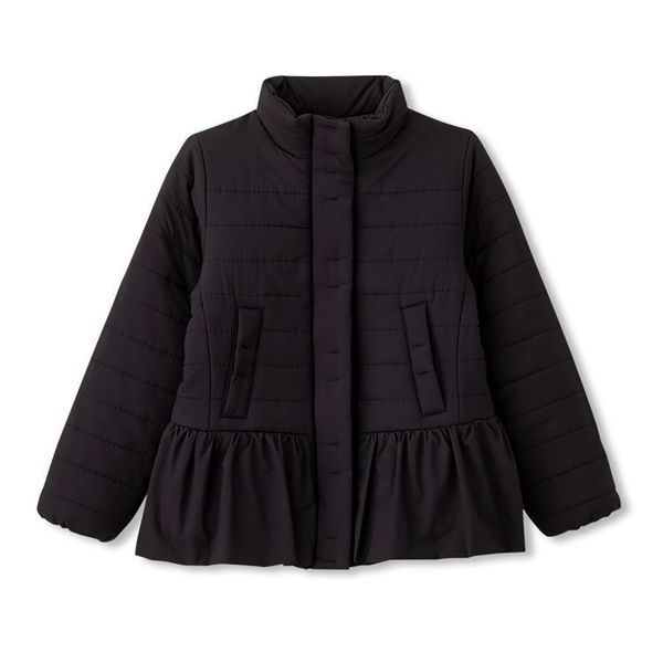ピルエットインサレーションジャケット KIDS PIROUETTE INSULATION JACKET DAJ30317 ブラック(K) 140サイズ [フィットネス カットソー ガールズ]
