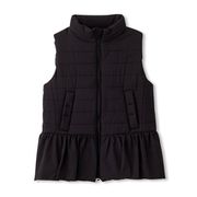 ピルエットインサレーションベスト KIDS PIROUETTE INSULATION VEST DAJ30318 ブラック(K) 120サイズ [フィットネス カットソー ガールズ]