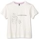 グラフィッククルーティー GRAPHIC CREW TEE DAJ70110 ジャスミンホワイト(JW) 130サイズ [フィットネス カットソー ガールズ]
