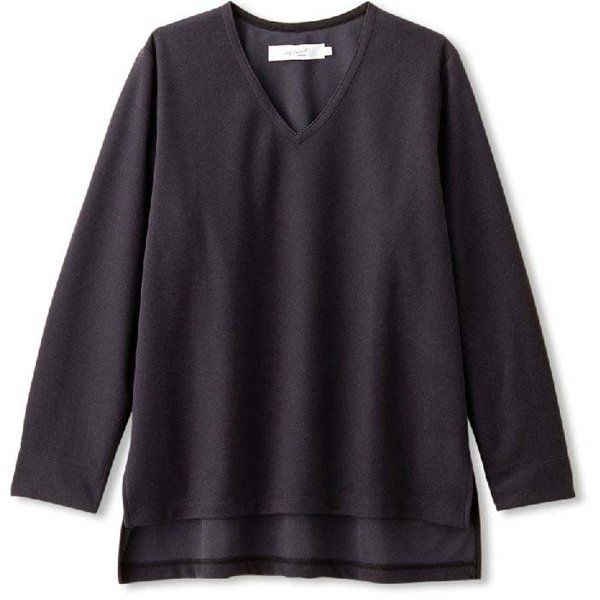 Vネックロングスリーブ V-NECKED LONG SLEEVE SIW53901 ウォッシュブラック(WK) サイズ1 [フィットネス 長袖シャツ レディース]