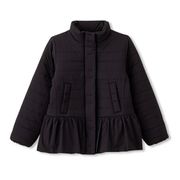 ピルエットインサレーションジャケット KIDS PIROUETTE INSULATION JACKET DAJ30317 ブラック(K) 130サイズ [フィットネス カットソー ガールズ]