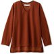 Vネックロングスリーブ V-NECKED LONG SLEEVE SIW53901 ブラウン(BR) サイズ1 [フィットネス 長袖シャツ レディース]