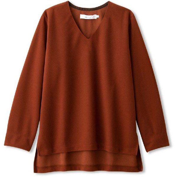 Vネックロングスリーブ V-NECKED LONG SLEEVE SIW53901 ブラウン(BR) サイズ1 [フィットネス 長袖シャツ レディース]