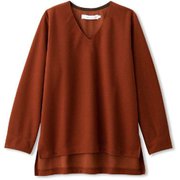 Vネックロングスリーブ V-NECKED LONG SLEEVE SIW53901 ブラウン(BR) サイズ3 [フィットネス 長袖シャツ レディース]