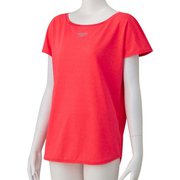 バックメッシュショートTシャツ SD28T51 レッド(RE) Lサイズ [フィットネス 半袖カットソー レディース]