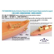 FSM710289 WWII 小型艦船用 アンカーとアンカーチェーン （上級者向け） [1/700 ディティールアプパーツ]