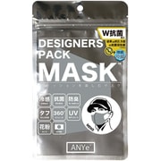 ANDM03-M-GRY [ANYe（エニー） デザイナーズパックマスク メンズ 洗えるマスク 日本製 持続冷感 抗菌 防臭 360度ストレッチ性能付き グレー]