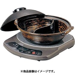 電磁用共蓋源平鍋（黒アメ釉）27cm 35212