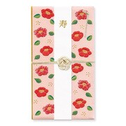 花づつみ水引祝儀袋 刺しゅう椿 HPB06