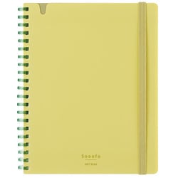ソフトリングノート Sooofa（スーファ） B6変形（182×140mm） 4mm方眼罫 80枚 イエロー ス-SV748S4-Y