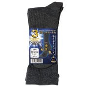 S-847 3Sソックスクルー 先丸2P D灰x灰