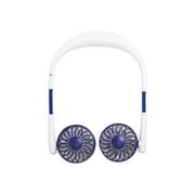 ネックファン NECK DOUBLE FAN3 WHITE&MATTBLUE 603-4338