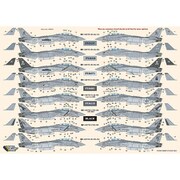 11-7143 アメリカ海軍 F-14B/D トムキャット “VF-2/VF-11/VF-31/VF-101/VF-103” ロービジリティーデカール [1/72スケール エアクラフト用デカール]