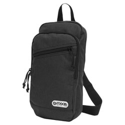 22419777 [OUTDOOR PRODUCTS ヘザーテクス ストリームライン ボディバッグ タテ型 斜め掛け 肩掛け BLACK]