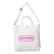 22425073 [OUTDOOR PRODUCTS ロゴプリント キャンバス＆ヘザー トートバッグ A4収納 WHITE(キャンバス)]