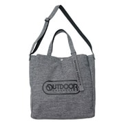 22425073 [OUTDOOR PRODUCTS ロゴプリント キャンバス＆ヘザー トートバッグ A4収納 H.GRAY(ヘザー)]
