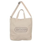 22425073 [OUTDOOR PRODUCTS ロゴプリント キャンバス＆ヘザー トートバッグ A4収納 BEIGE(キャンバス)]