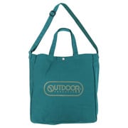 22425073 [OUTDOOR PRODUCTS ロゴプリント キャンバス＆ヘザー トートバッグ A4収納 TURQUOISE(キャンバス)]