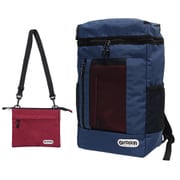 22439821 [OUTDOOR PRODUCTS ソリッドスクエア インペリアル デイパック リュック A4収納 PC収納 サコッシュ付 NAVY]