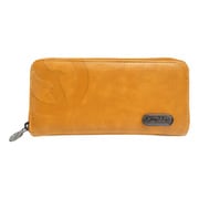 OUTDOOR PRODUCTS マークエンボス メタルプレート 長財布 ラウンドジップ CAMEL 22449895