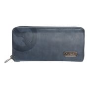 OUTDOOR PRODUCTS マークエンボス メタルプレート 長財布 ラウンドジップ NAVY 22449895