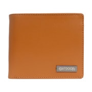 OUTDOOR PRODUCTS ボンデッドレザー メタルロゴ 二つ折財布 再生革 CAMEL 22459936