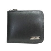 OUTDOOR PRODUCTS ボンデッドレザー ラウンドジップ 二つ折財布 再生革 BLACK 22459937
