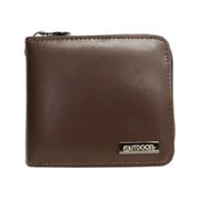OUTDOOR PRODUCTS ボンデッドレザー ラウンドジップ 二つ折財布 再生革 D.BROWN 22459937