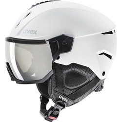 instinct visor スキー スノーボード ヘルメット ホワイト/ブラックマット（ライトミラーシルバー/レーザーゴールドライト） 56-58cm
