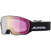 ALPINA NAKISKA Q LITE A7180833 ブラック/ピンク(Qliteピンク) [スキーゴーグル 眼鏡対応]