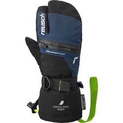 ランド R-TEX XT ジュニア ロブスター LANDO R-TEX XT JUNIOR LOBSTER 61 61 843 7712 ブラック/ドレスブルー/ネオングリーン 4インチ(Sサイズ) [スキーグローブ ジュニア]