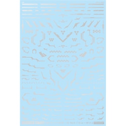 GM-168 GM ラインデカール No.5 「ニューロン」 シルバー [1/100スケール ディテールアップパーツ]