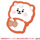 BT21 もこもこ刺繍バッジ RJ [キャラクターグッズ]