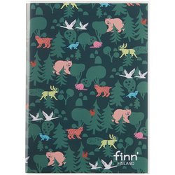 ポケット付高透明カバーノート フィダッシュ パックンカバーノート 森のどうぶつ FINN-7622