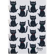 ポケット付高透明カバーノート フィダッシュ パックンカバーノート くろねこ FINN-7651